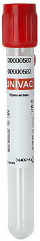 Вакуумные пробирки UNIVAC®, 4,5 мл, 13х75 мм, активатор свертывания кремнезем (SiO2)