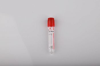 Пробирка вакуумная c крышкой, с наклейкой (с активатором свертывания крови), 13х75 мм, 3 мл 