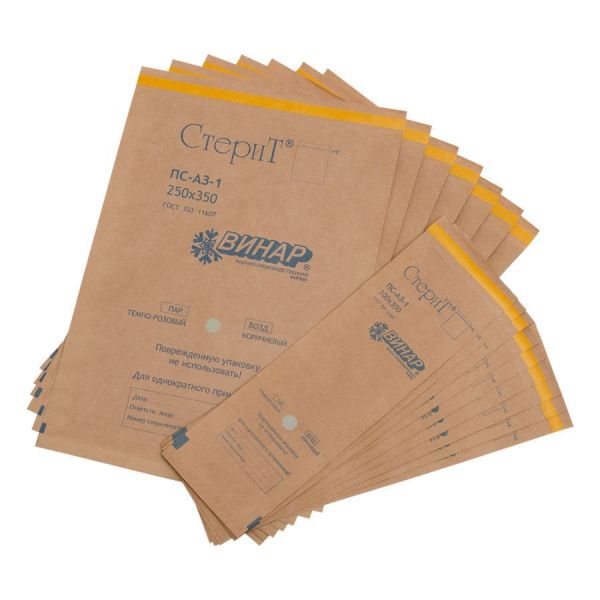Пакеты бумажные самоклеящиеся крафт группа